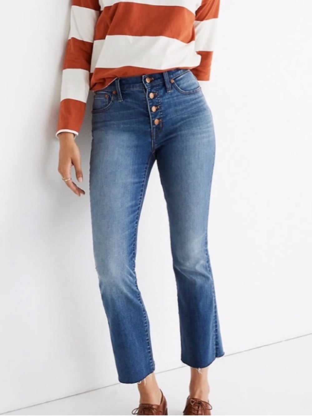 Madewell Cali Denim Boot Cut Button Fly Jeans Size 30